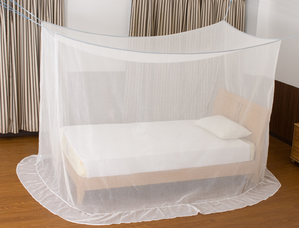 white mosquito netting